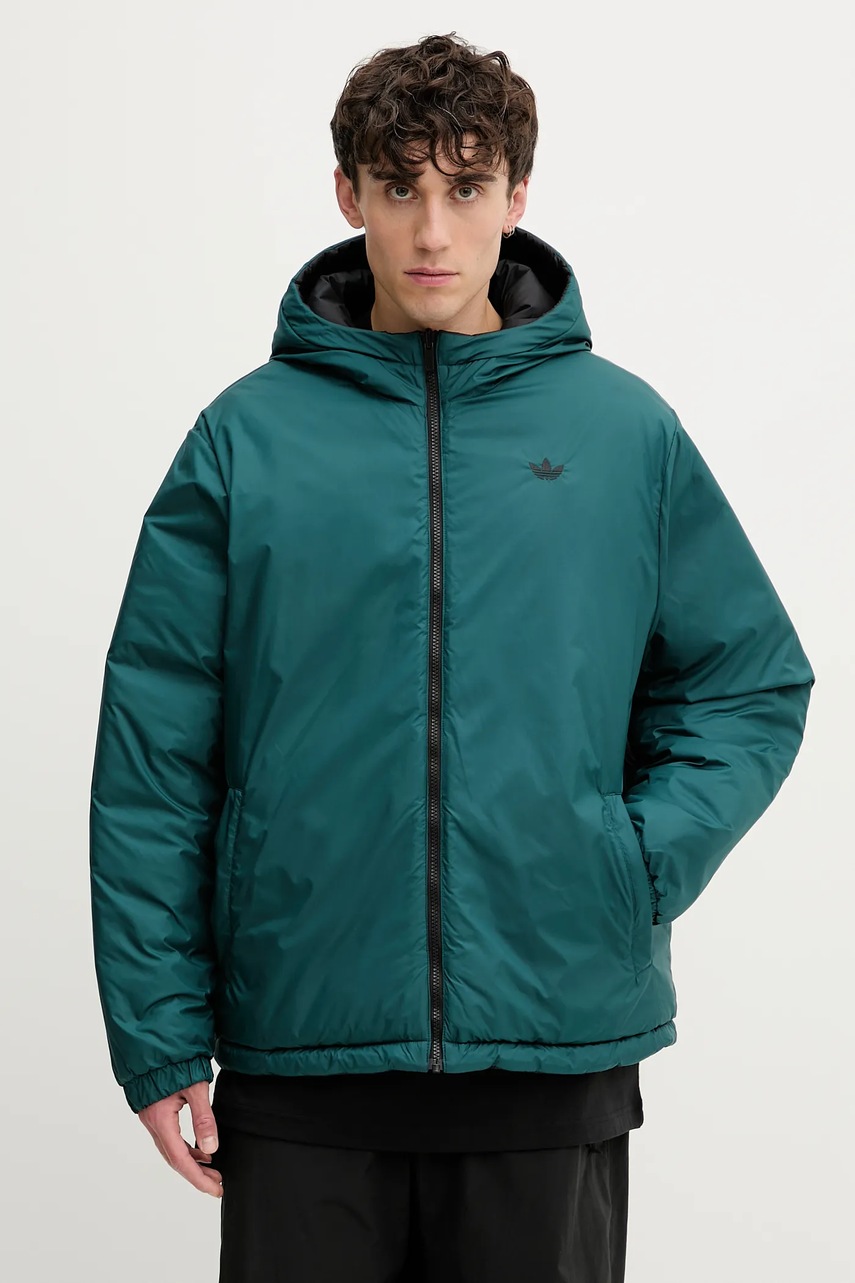 Двусторонняя куртка adidas Originals Adicolor цвет чёрный зимняя JX6447