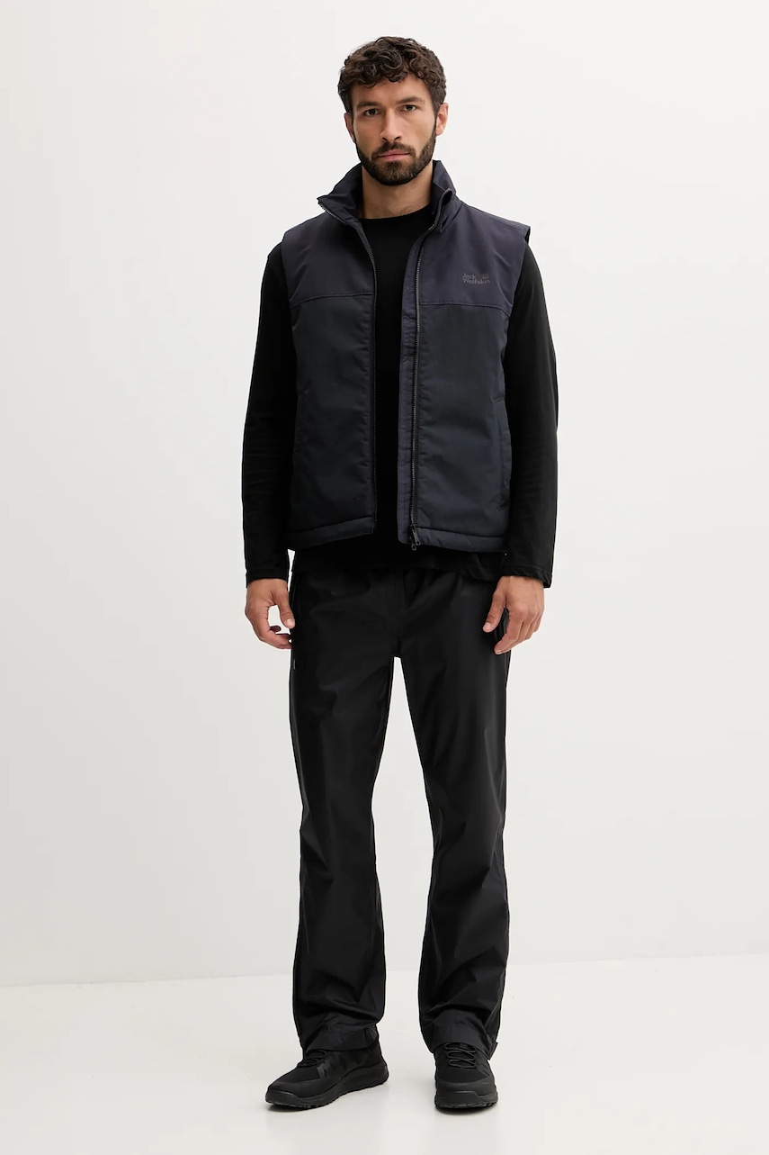 Безрукавка Jack Wolfskin GLACIER SHIELD VEST цвет синий зимняя A65025 Безрукавка Jack Wolfskin GLACIER SHIELD VEST цвет синий зимняя A65025