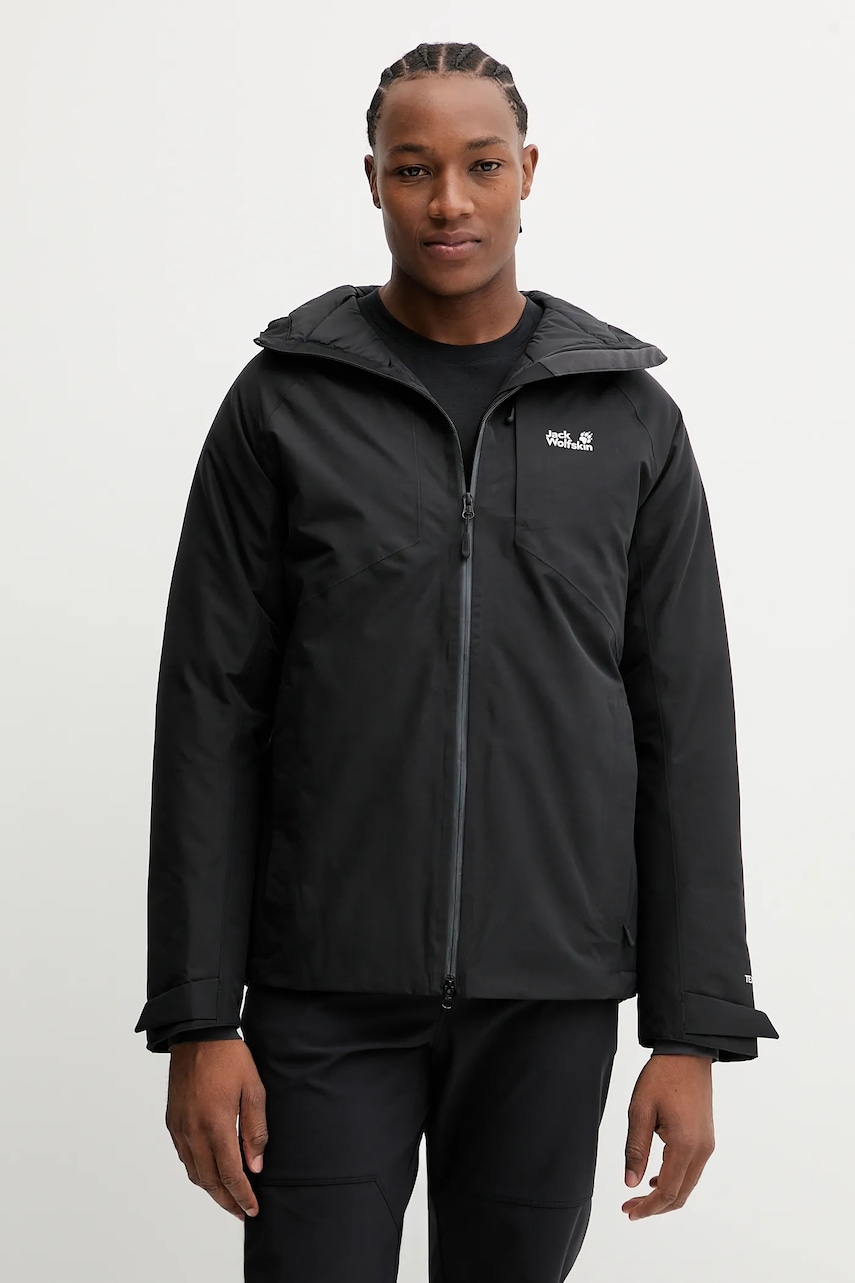 Jack Wolfskin geacă sport din puf ICECAPE culoarea negru, A65299