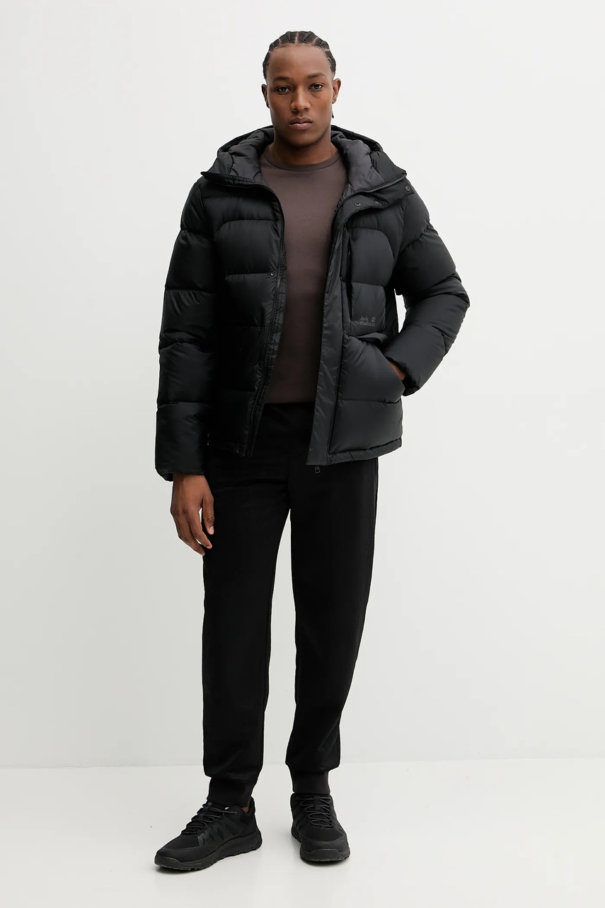 Пуховая куртка Jack Wolfskin ICY HILL цвет чёрный зимняя A65291 Пуховая куртка Jack Wolfskin ICY HILL цвет чёрный зимняя A65291