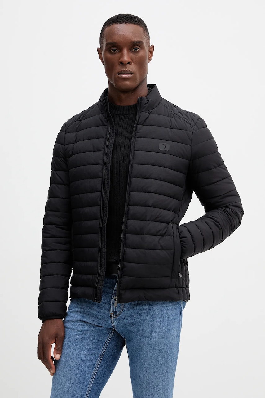 Trussardi geacă culoarea negru, de tranziție, F005M000010N