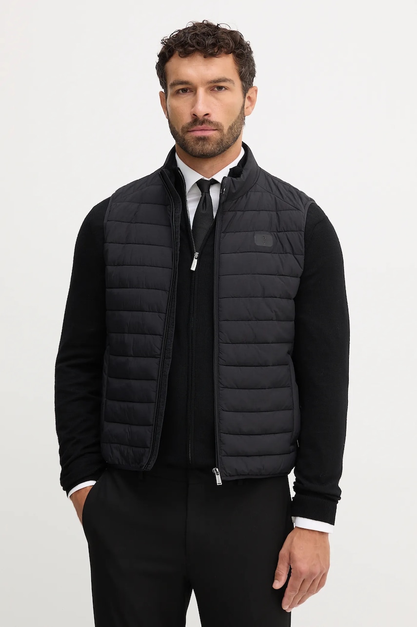 Trussardi vestă culoarea negru, de tranziție, F006M000011N