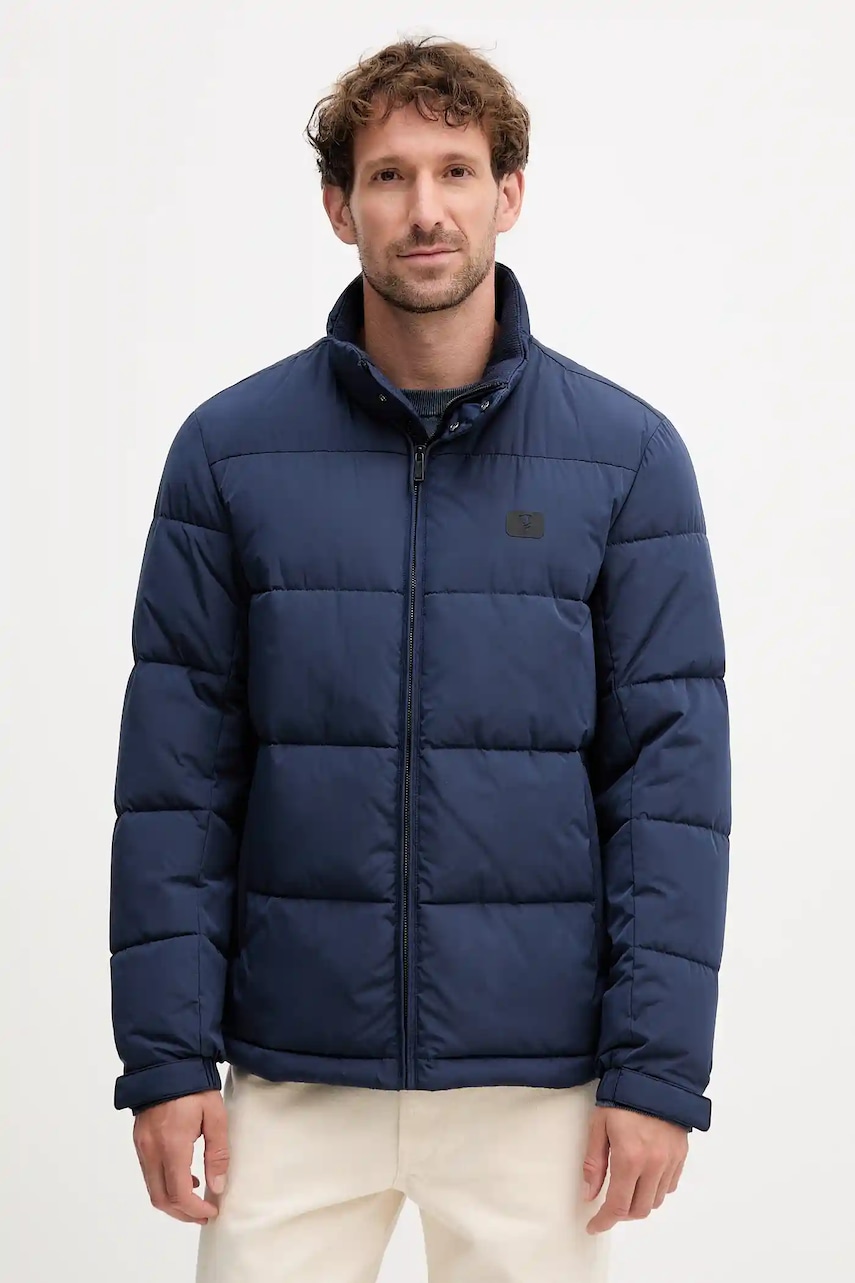 Trussardi geacă culoarea bleumarin, de tranzitie, F007M000012N