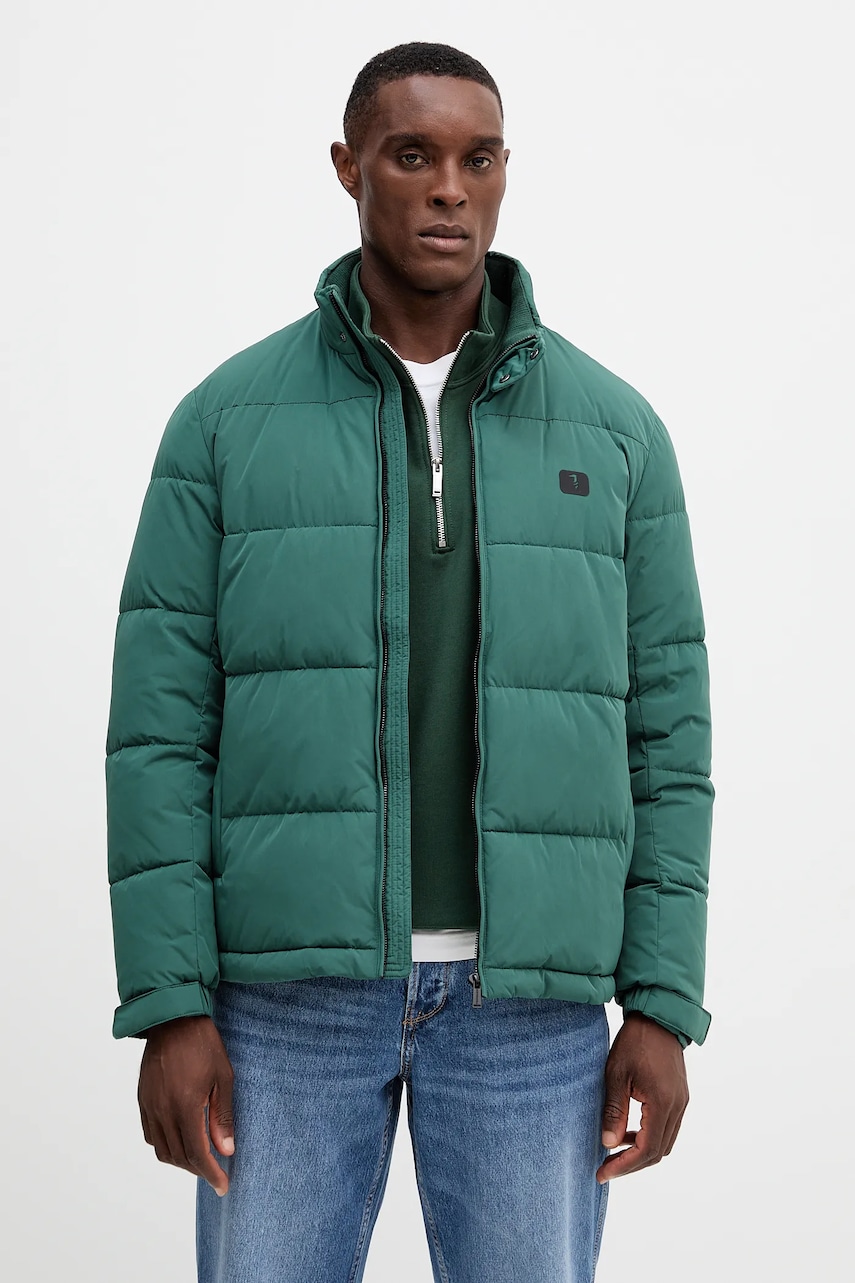 Trussardi geacă culoarea verde, de tranzitie, F007M000012N