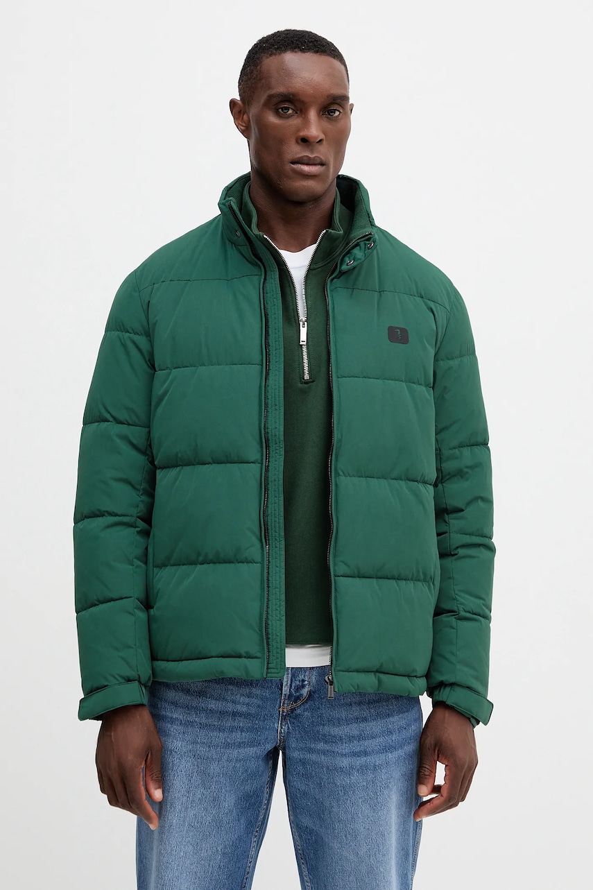 Trussardi geacă culoarea verde, de tranzitie, F007M000012N