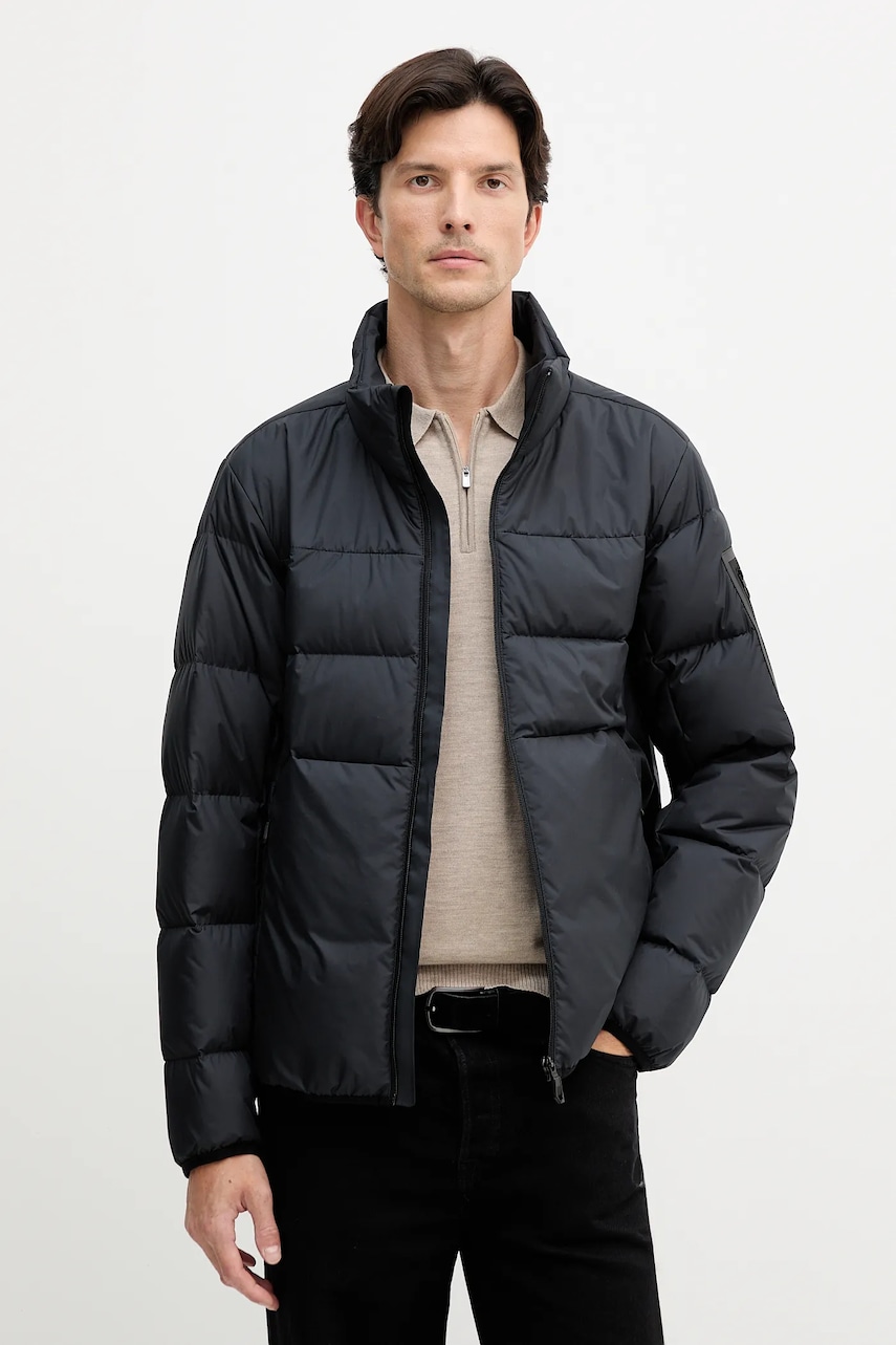 BOSS Green geacă de puf culoarea bleumarin, de tranziție, 50544322