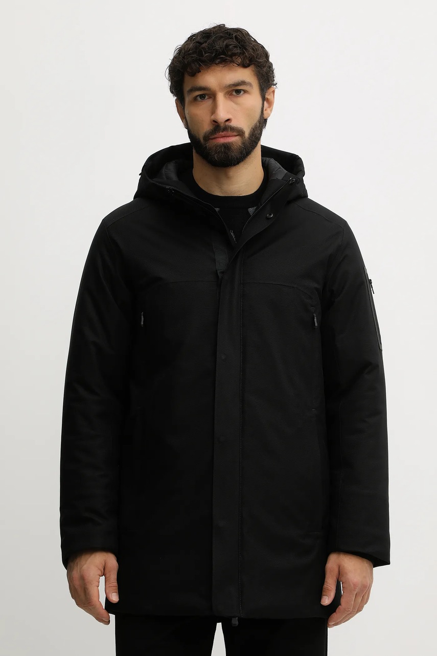 BOSS Green geacă culoarea negru, de tranziție, 50544563