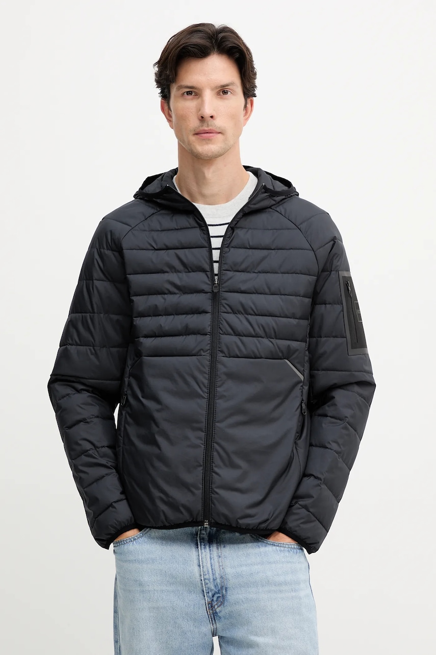 BOSS Green geacă de puf culoarea negru, de iarnă, 50549181