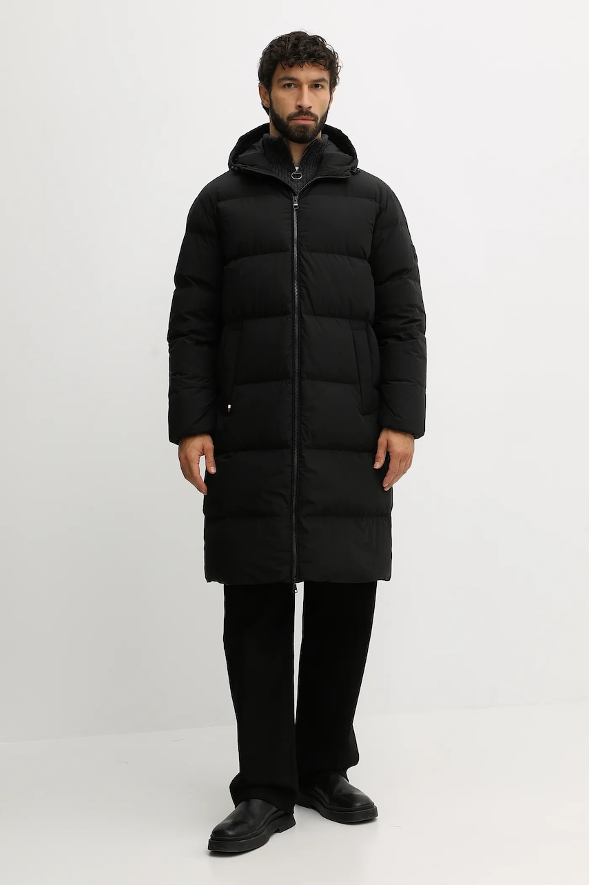 Levně Péřová bunda Tommy Hilfiger černá barva, zimní, MW0MW40628