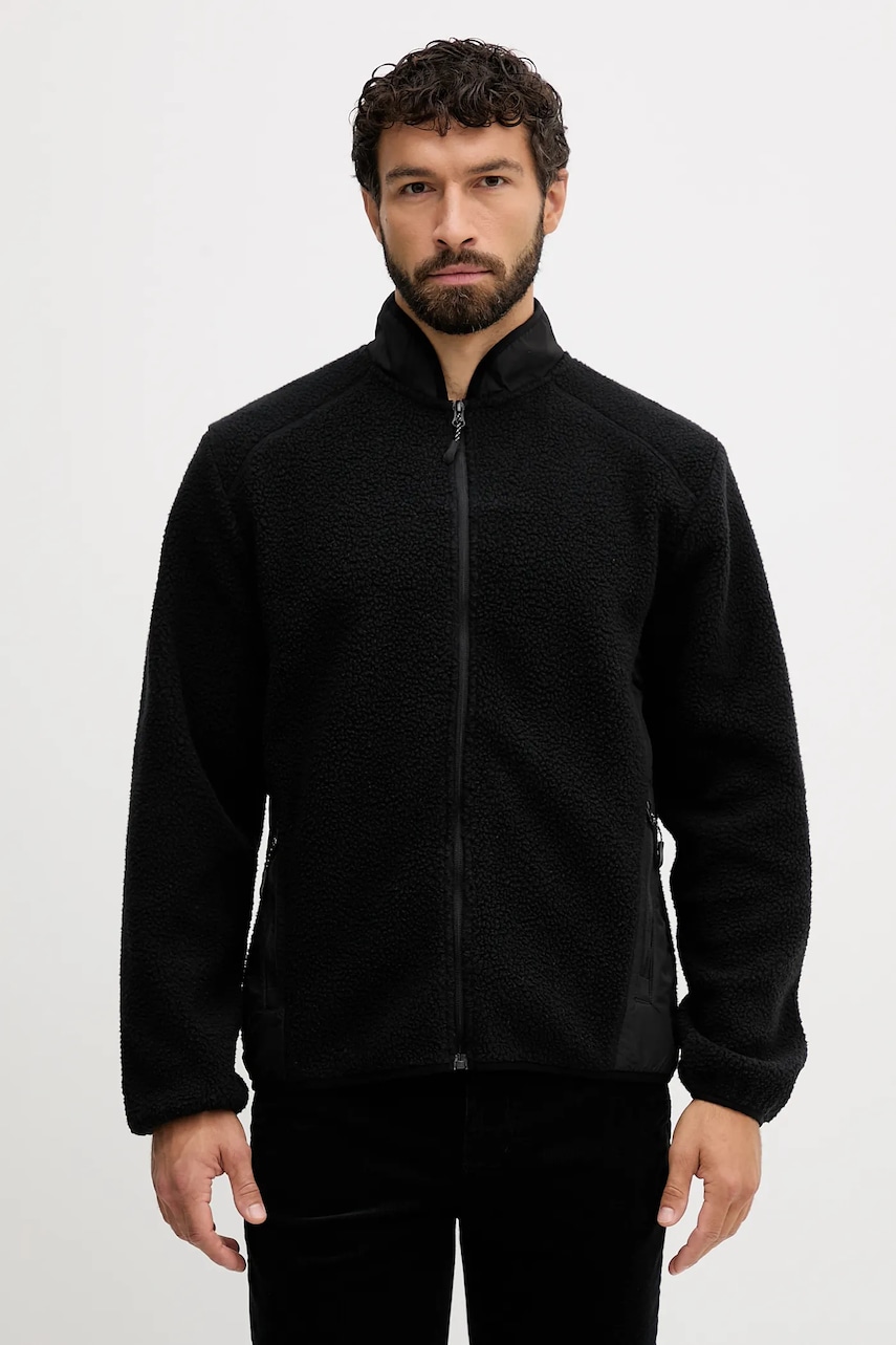 Lindbergh hanorac fleece culoarea negru, uni, 30-300092A