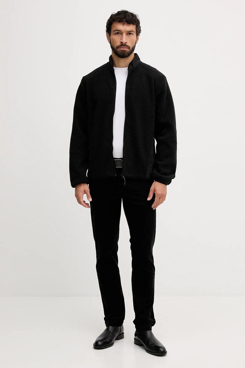 Флисовая кофта Lindbergh цвет чёрный однотонная 30-300092A