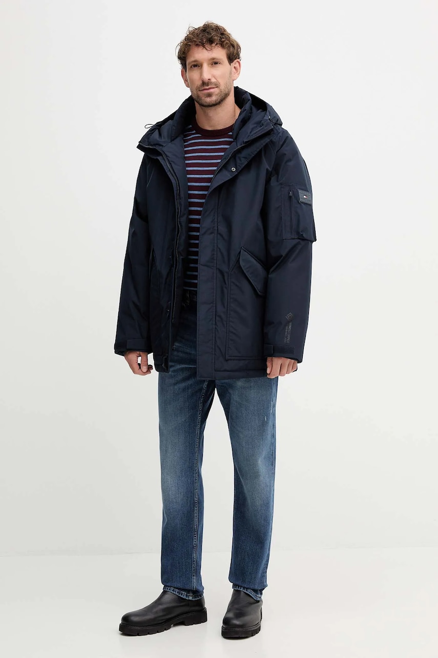 Пуховая куртка Tommy Hilfiger цвет синий зимняя MW0MW40627 Пуховая куртка Tommy Hilfiger цвет синий зимняя MW0MW40627