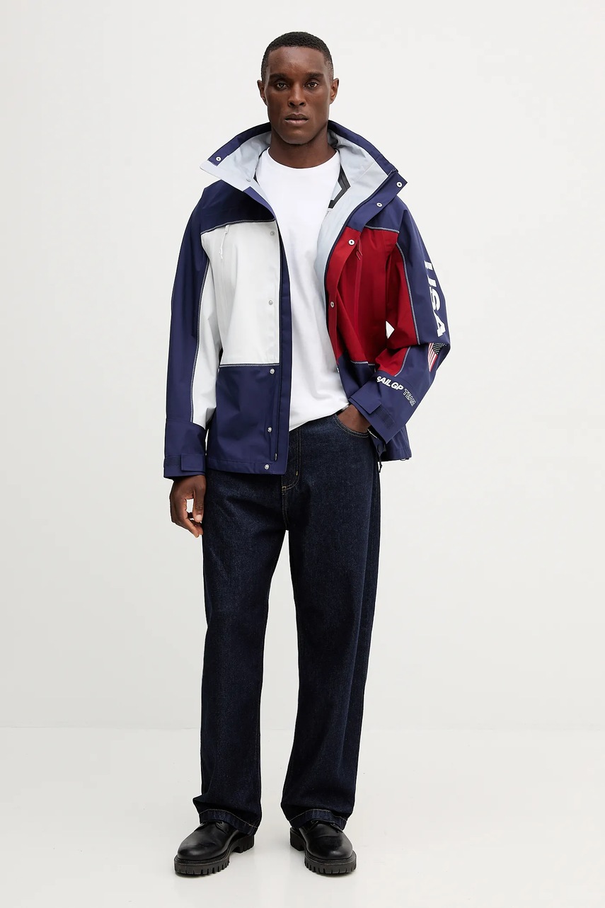 Куртка Tommy Hilfiger x SAIL GP цвет синий демисезонная oversize MW0MW41412