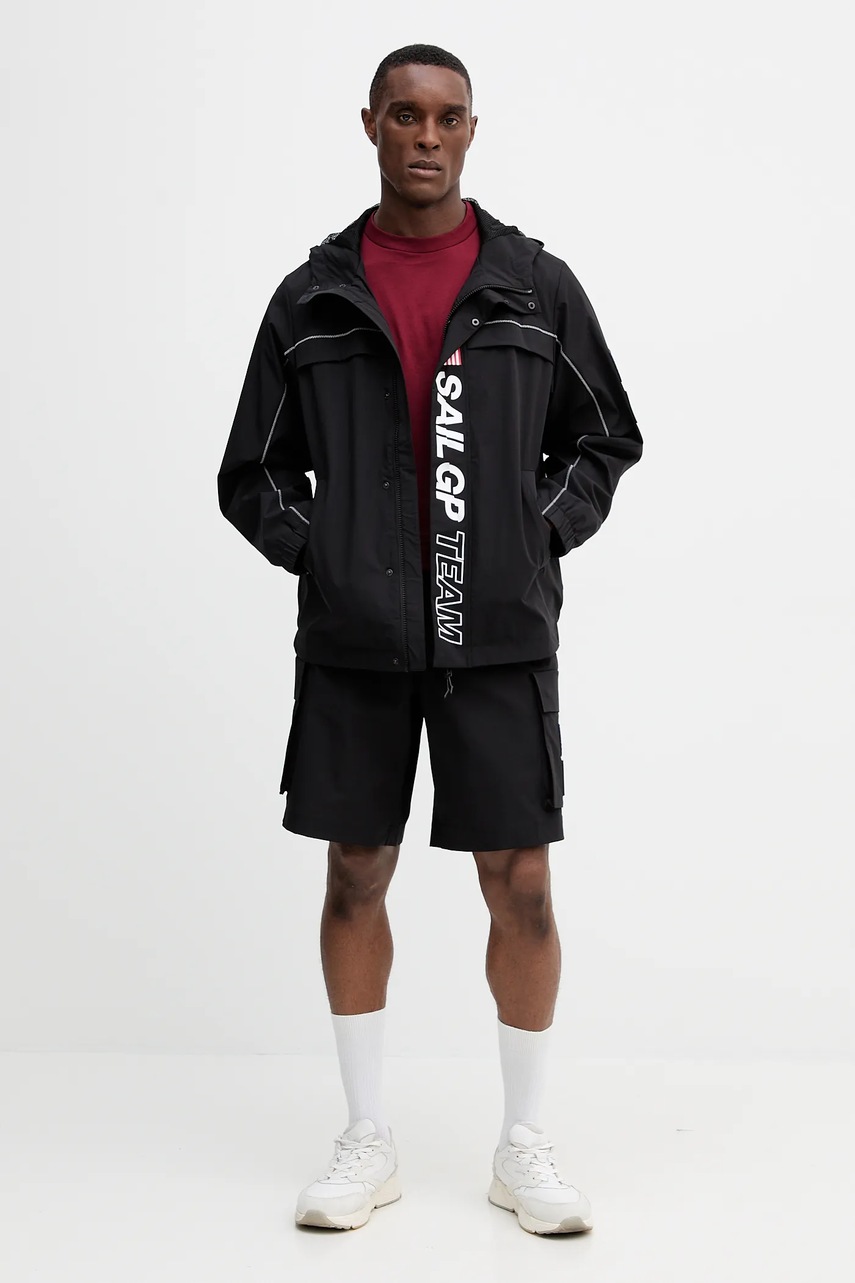 Куртка Tommy Hilfiger x SAIL GP цвет чёрный демисезонная oversize MW0MW41413