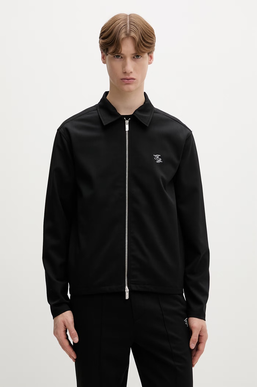 Μάλλινο μπουφάν Filling Pieces Coach Twill Wool 422560500247 μαύρο XL