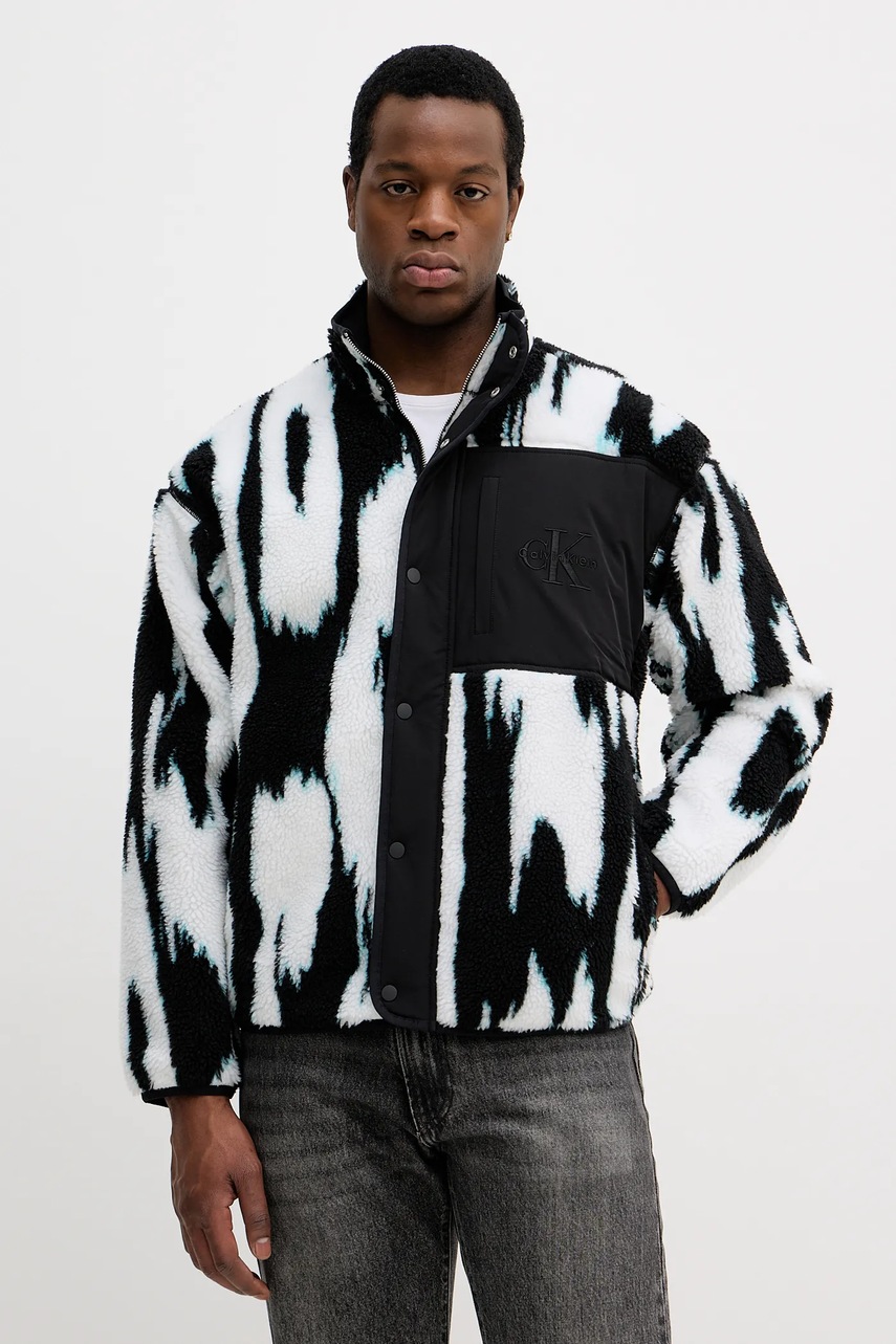 Levně Bunda Calvin Klein Jeans pánská, černá barva, přechodná, LV04RD219G