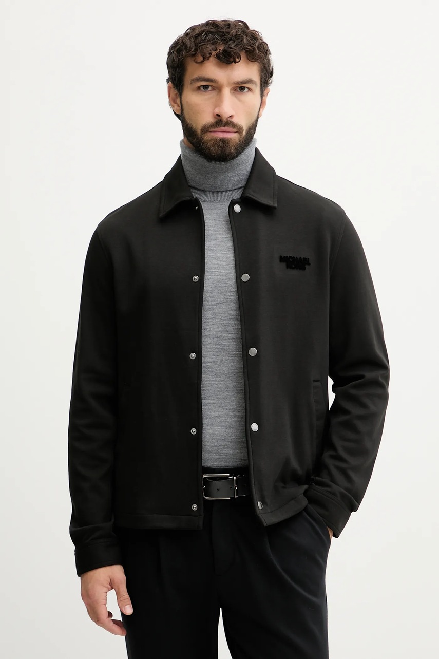 Michael Kors cămașă culoarea negru, cu guler clasic, regular, CF5528A5MF