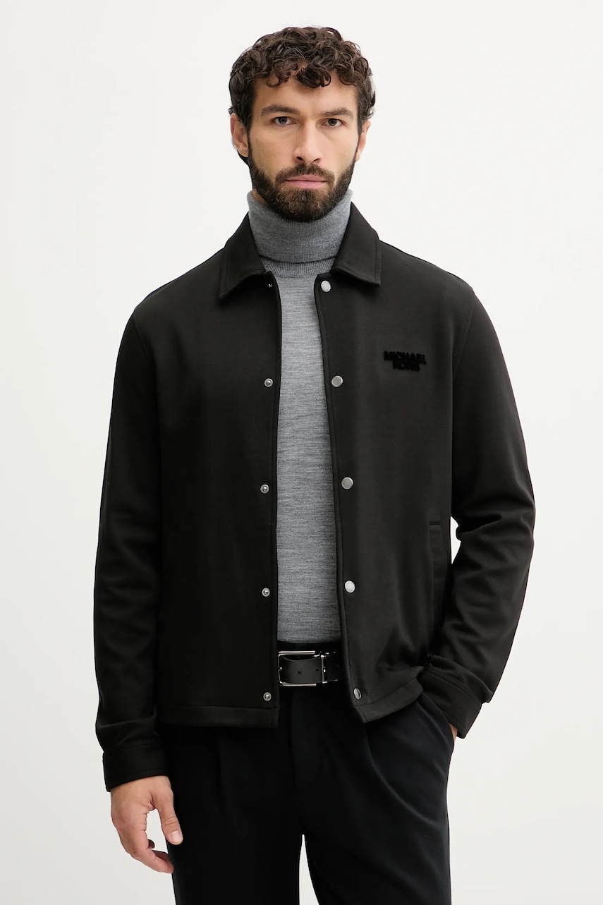 Michael Kors cămașă culoarea negru, cu guler clasic, regular, CF5528A5MF