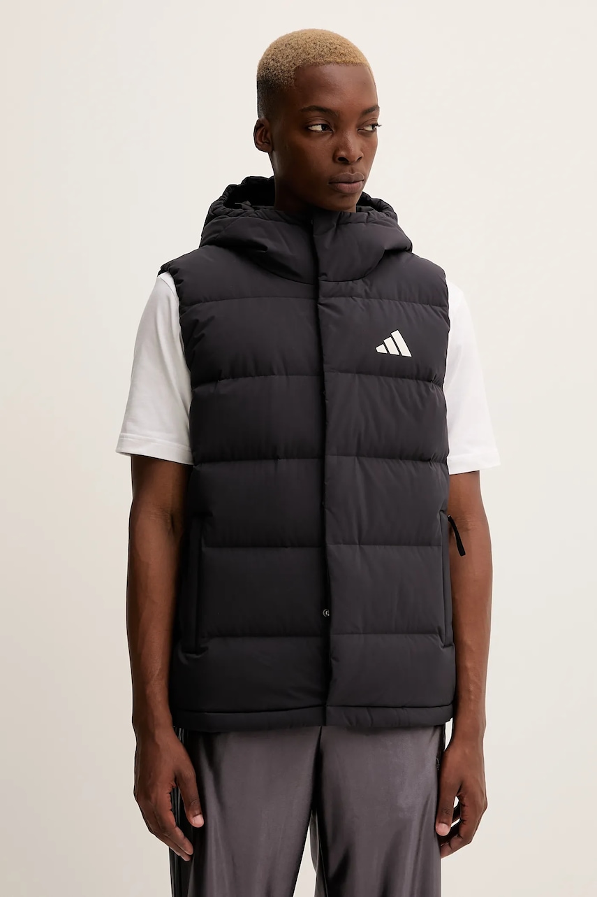 adidas vestă de puf Helionic culoarea negru, de iarnă, JN2118