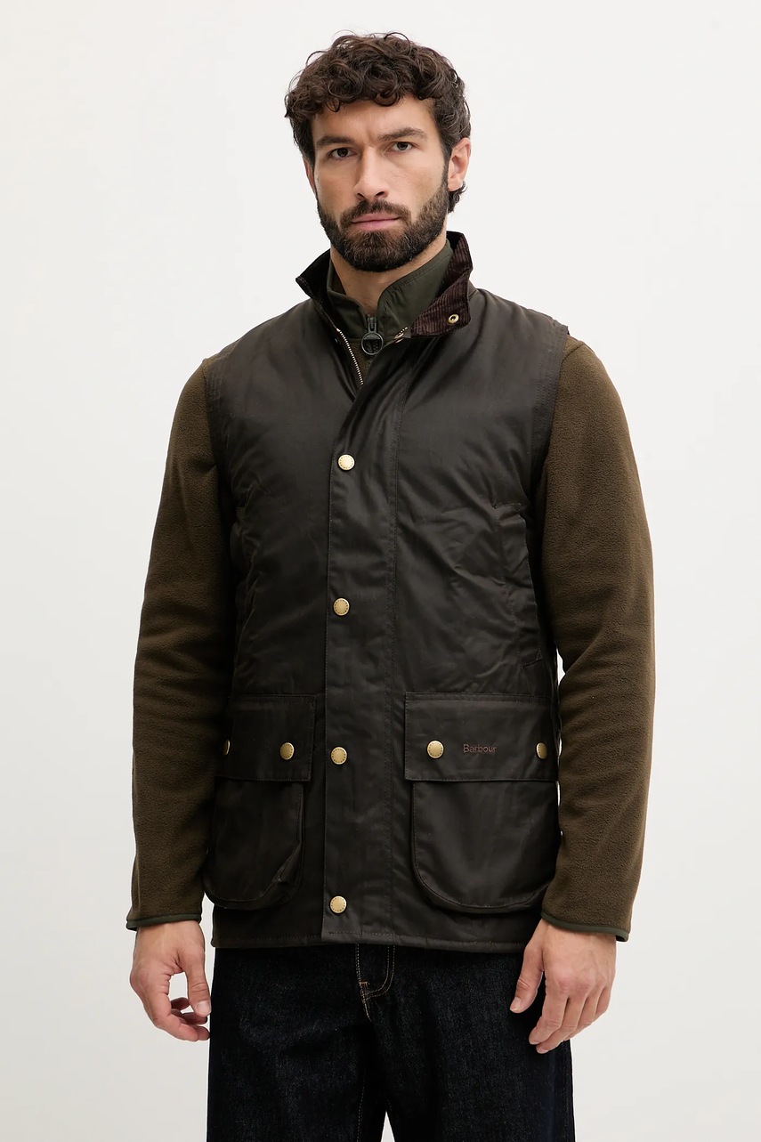 Barbour vestă WESTMORLAND culoarea maro, de tranziție, MWX0723