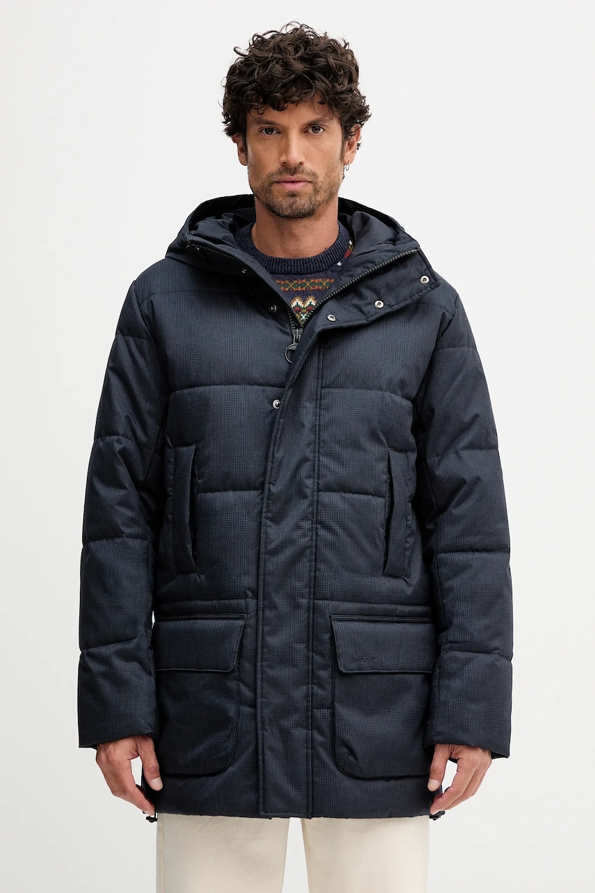 Barbour geacă BEAUFORT culoarea bleumarin, de iarnă, MQU1861