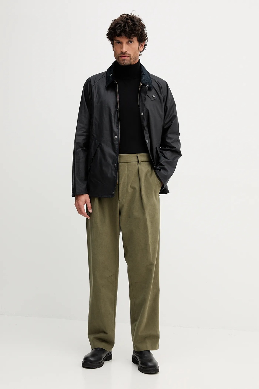 Хлопковая куртка Barbour цвет синий  MWX2492