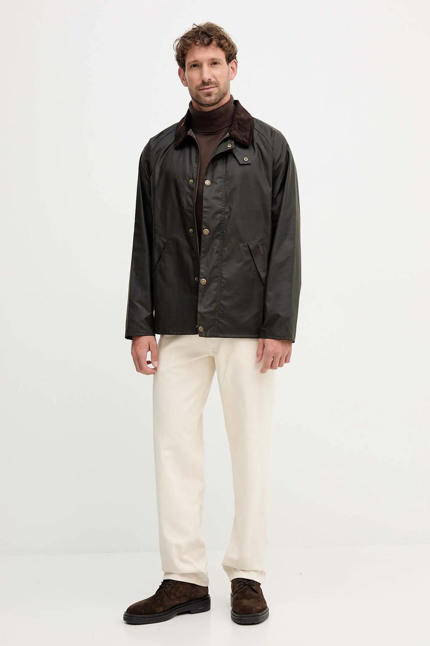 Хлопковая куртка Barbour цвет зелёный  MWX2492