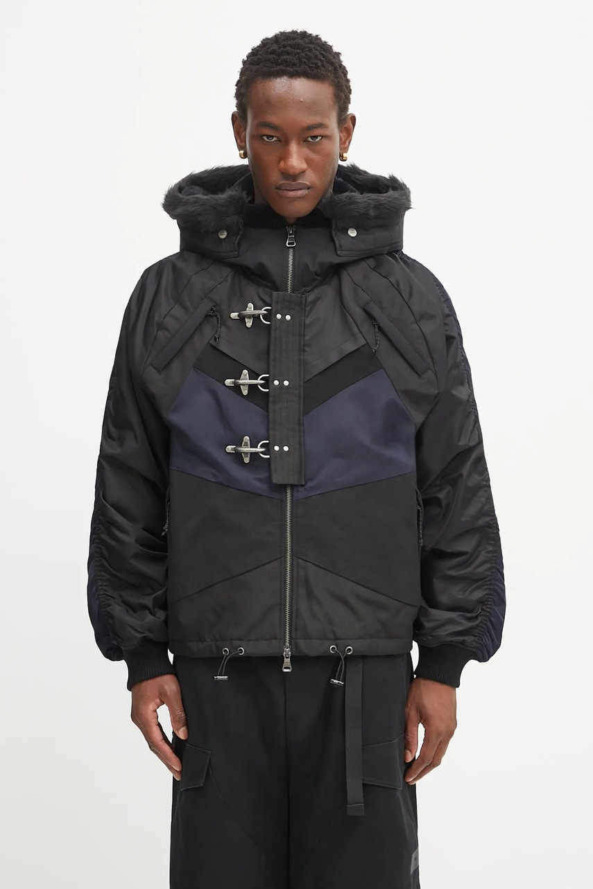 Bavlněná bunda Andersson Bell Norwegian N2B černá barva, přechodná, awa690u