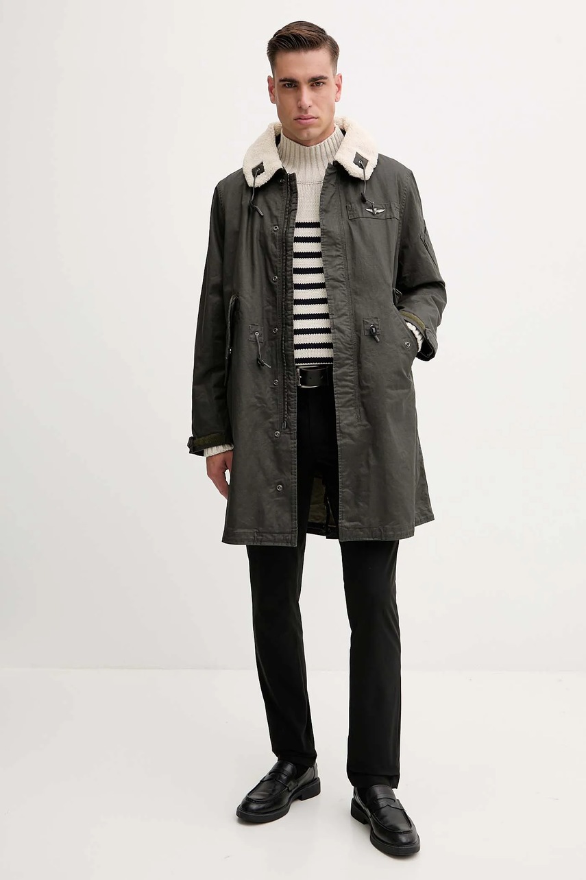 Парка Aeronautica Militare цвет зелёный демисезонная AB3020UCT04215