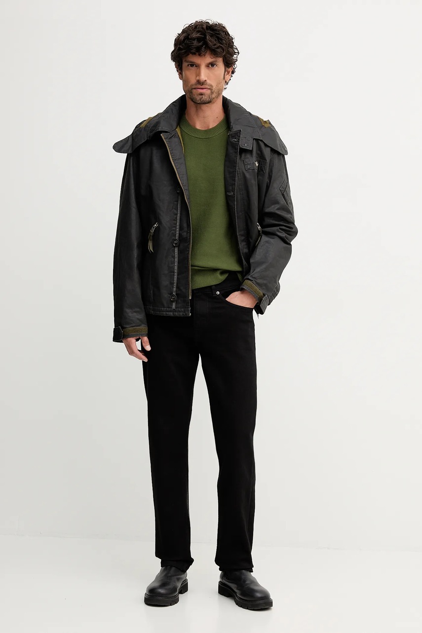 Куртка Aeronautica Militare цвет чёрный демисезонная oversize AB3019UCT04215