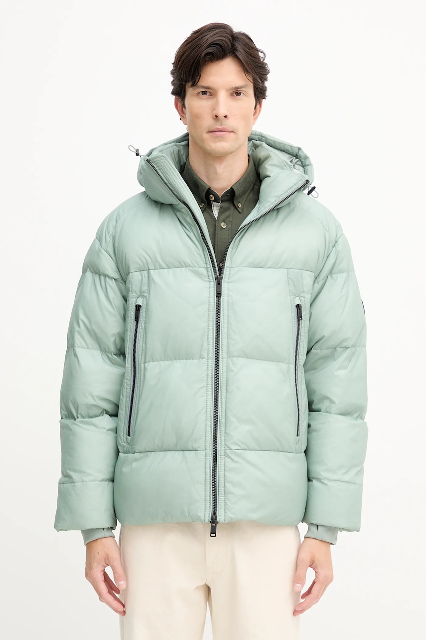 BOSS Orange geacă culoarea verde, de iarnă, 50543618