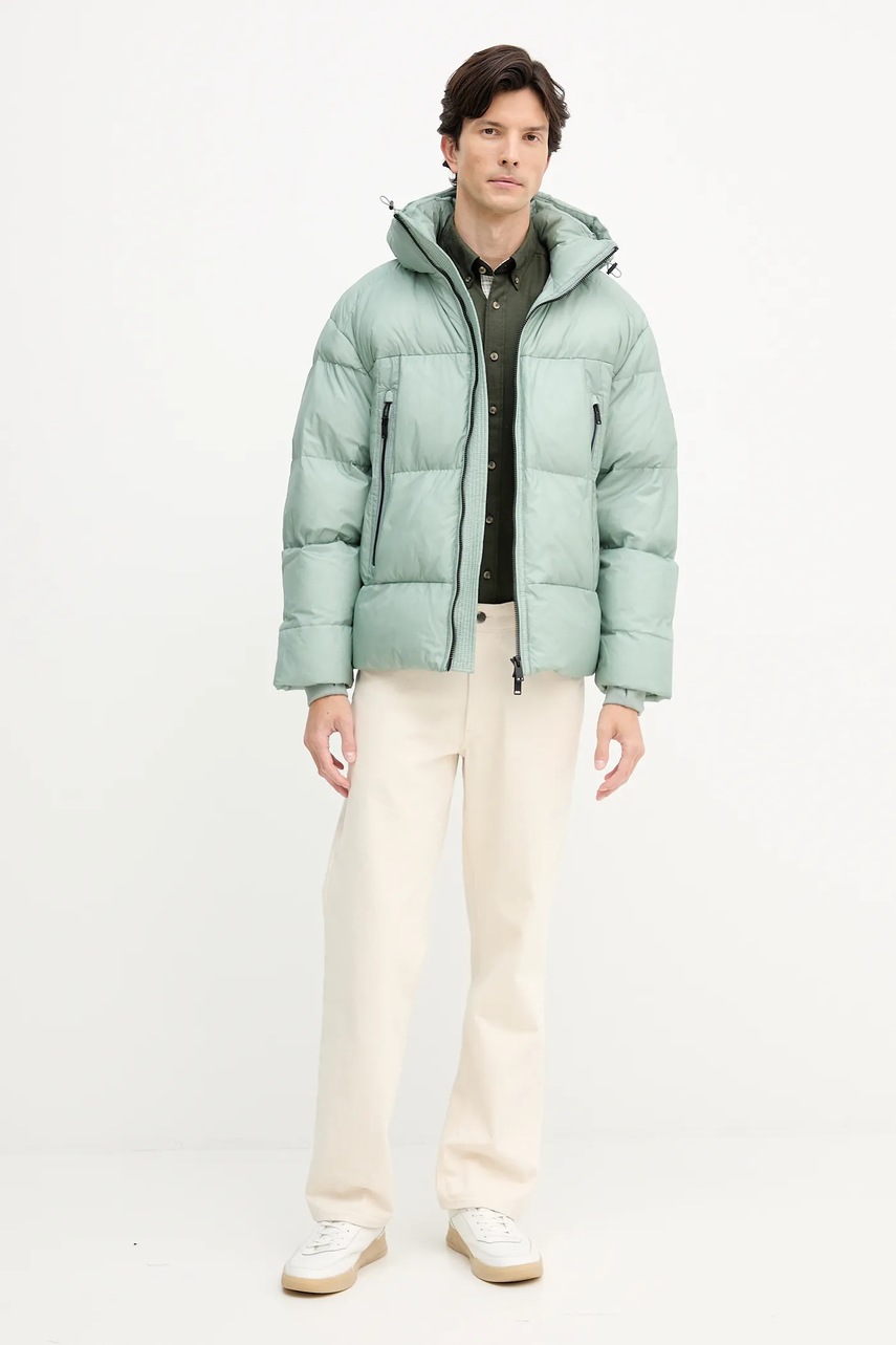 Куртка BOSS Orange цвет зелёный зимняя 50543618