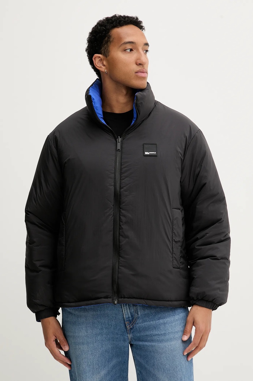 Двусторонняя куртка Karl Lagerfeld Jeans цвет чёрный зимняя oversize A4M15033