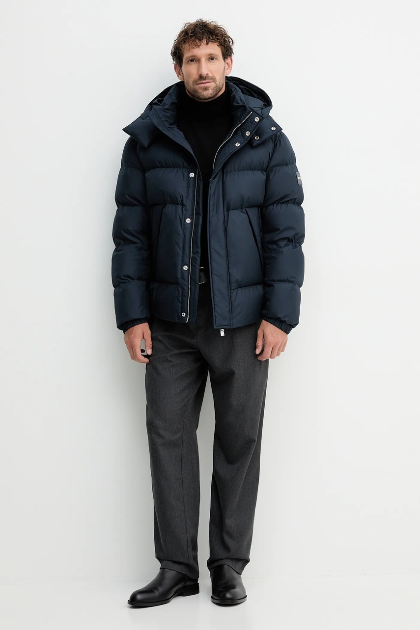 Куртка BOSS цвет синий зимняя oversize 50551599