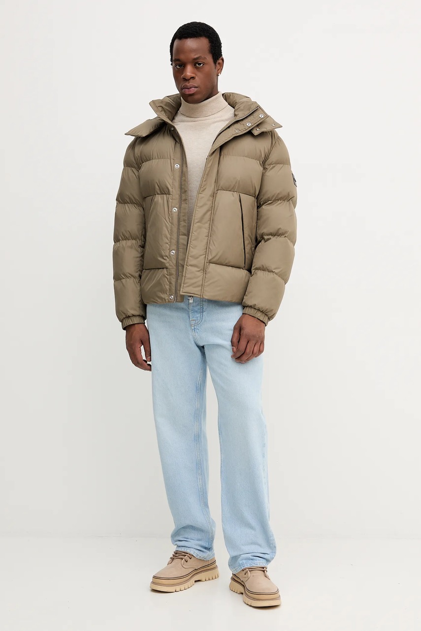 Куртка BOSS цвет коричневый зимняя oversize 50551599