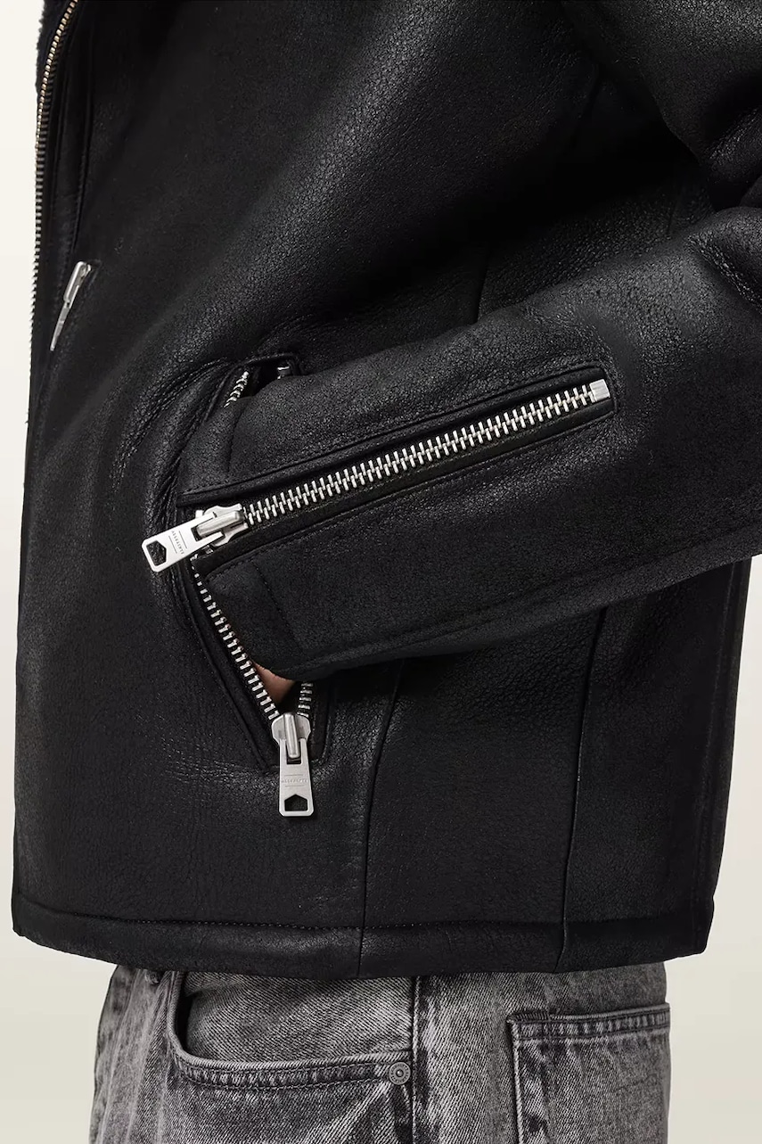 Kožená motorkárska bunda AllSaints CORREZ
