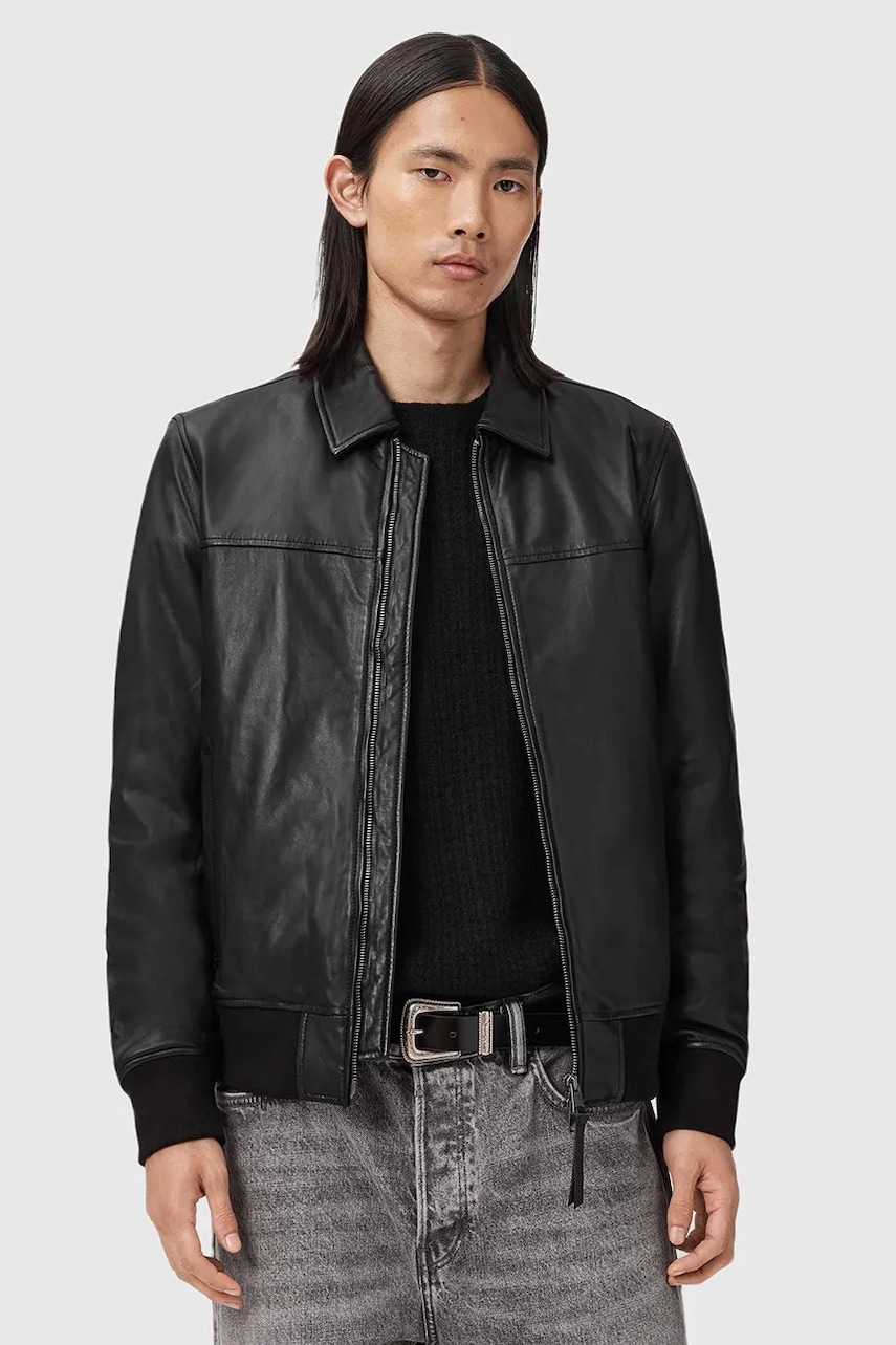 AllSaints geacă RASHFORD culoarea negru, de tranziție, M024LD