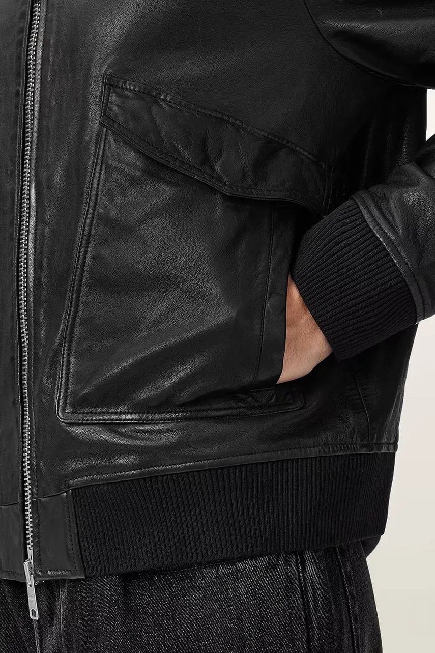 Kožená bunda AllSaints VAUCLUSE (obrázek 7)