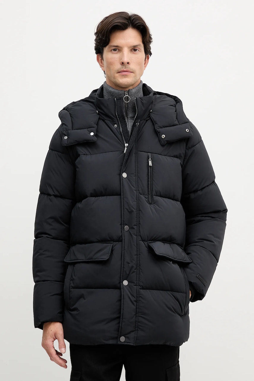 Trussardi geacă culoarea negru, de iarnă, F008M000013N