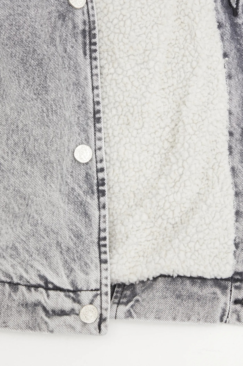Rifľová bunda Aries Sherpa Denim Car Coat
