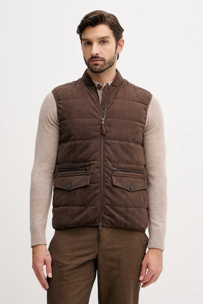 United Colors of Benetton vestă culoarea maro, de iarnă, 2EMRUJ00T