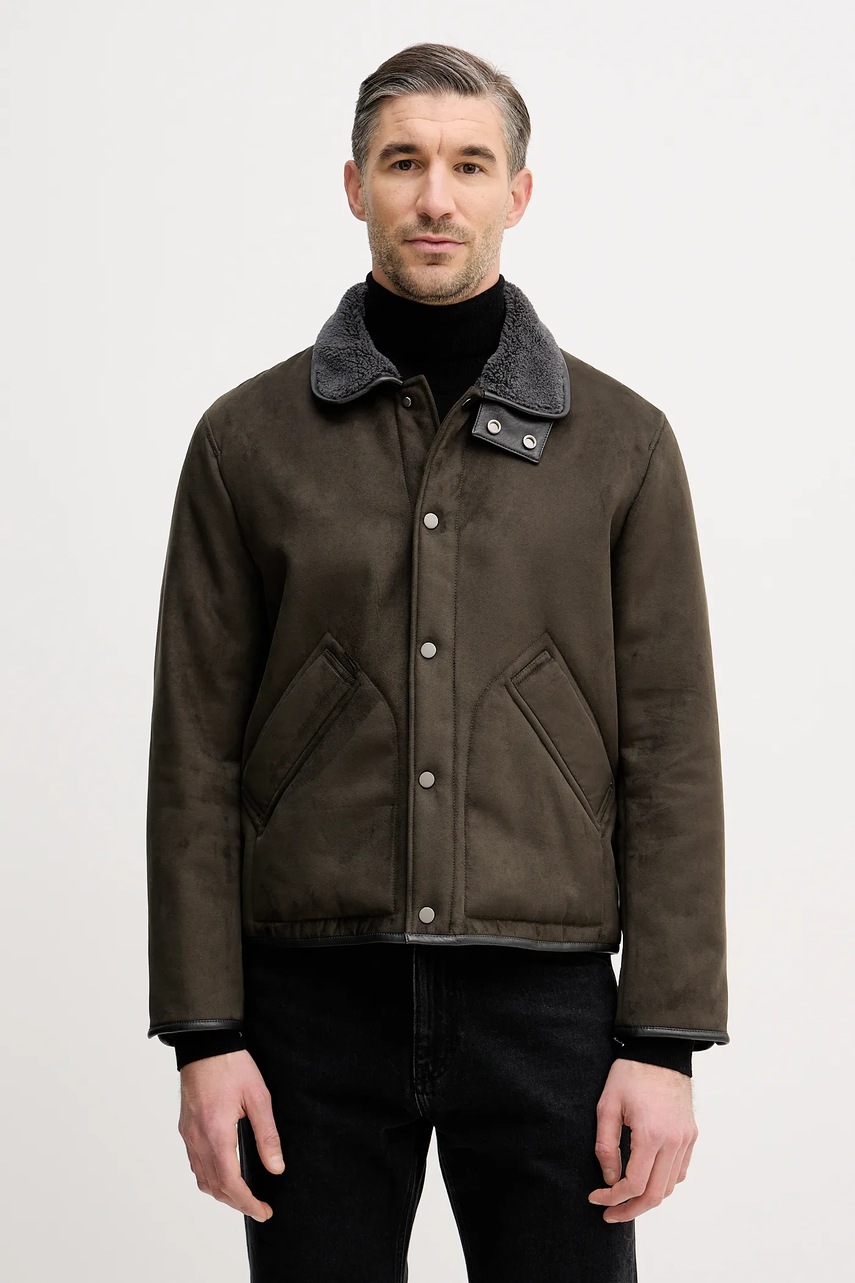 Sisley geacă culoarea verde, de tranziție, 2KVHSN04B