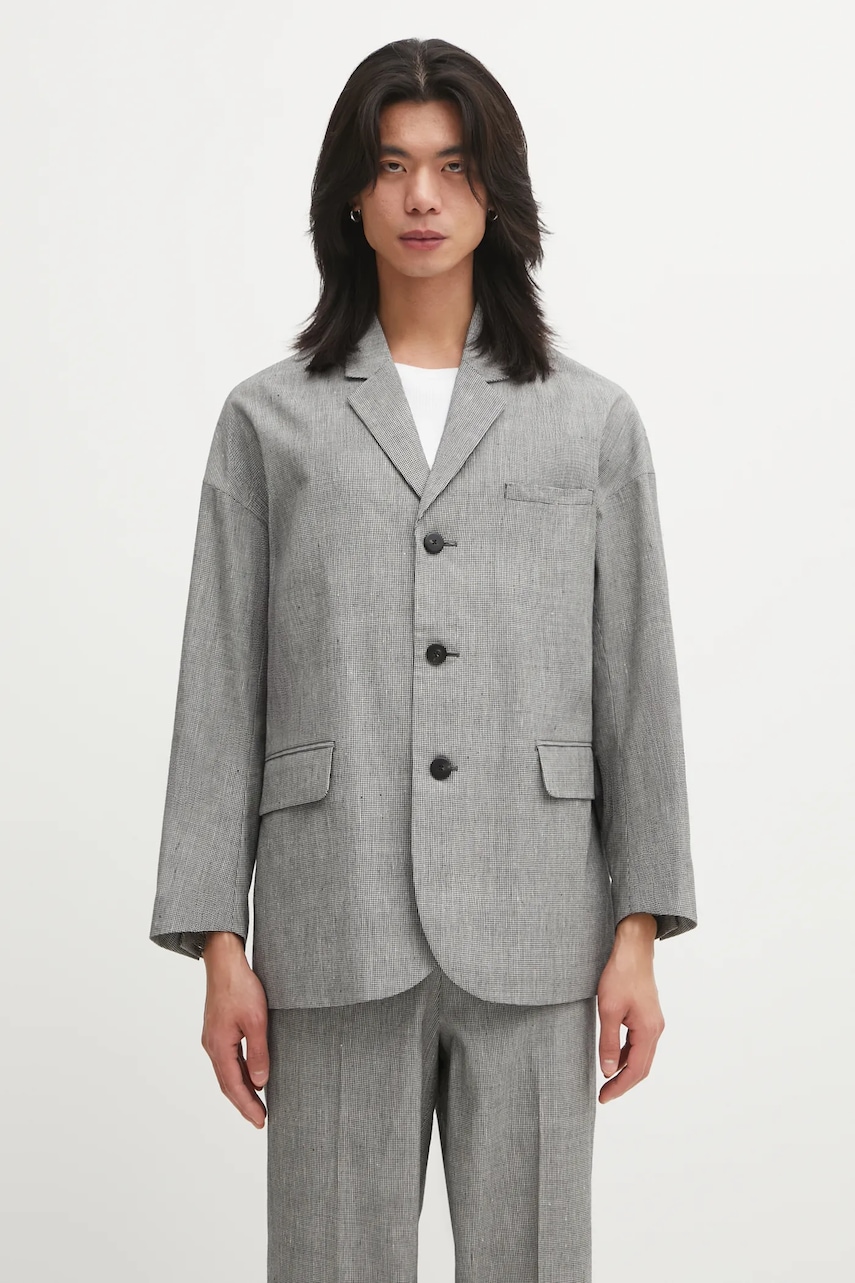 Σακάκι με προσθήκη μάλλινου υφάσματος Visvim HAMMONS JKT SANTOME 125205013010 μαυρο