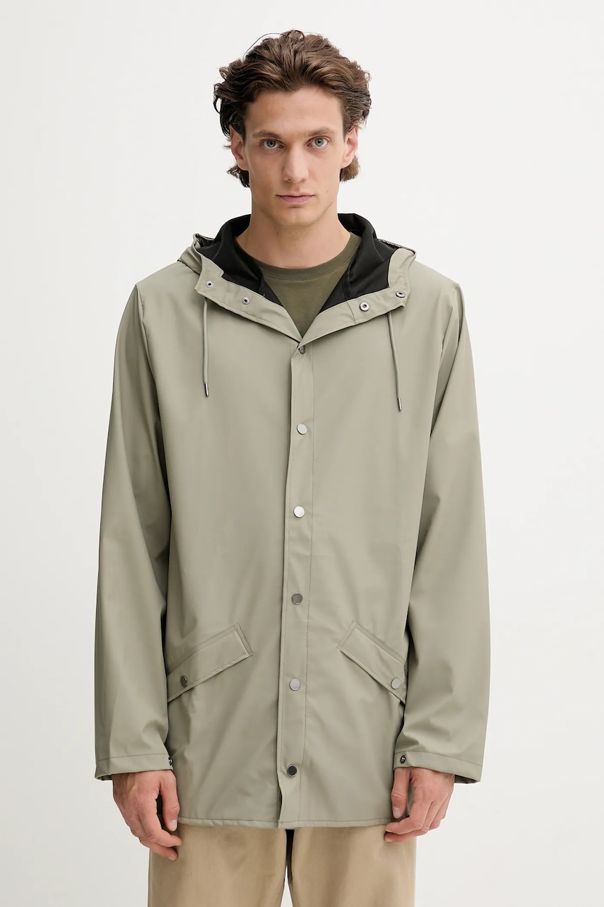 Rains geacă 12010 Jacket culoarea verde, de tranziție, 12010