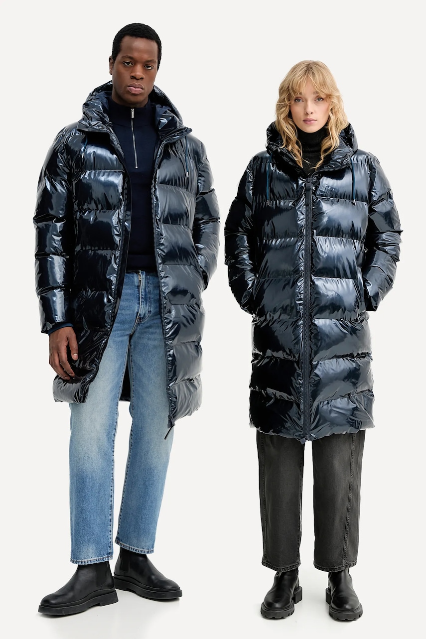 Levně Bunda Rains 15130 Alta Longer Puffer Jacket tmavomodrá barva, zimní, 15130