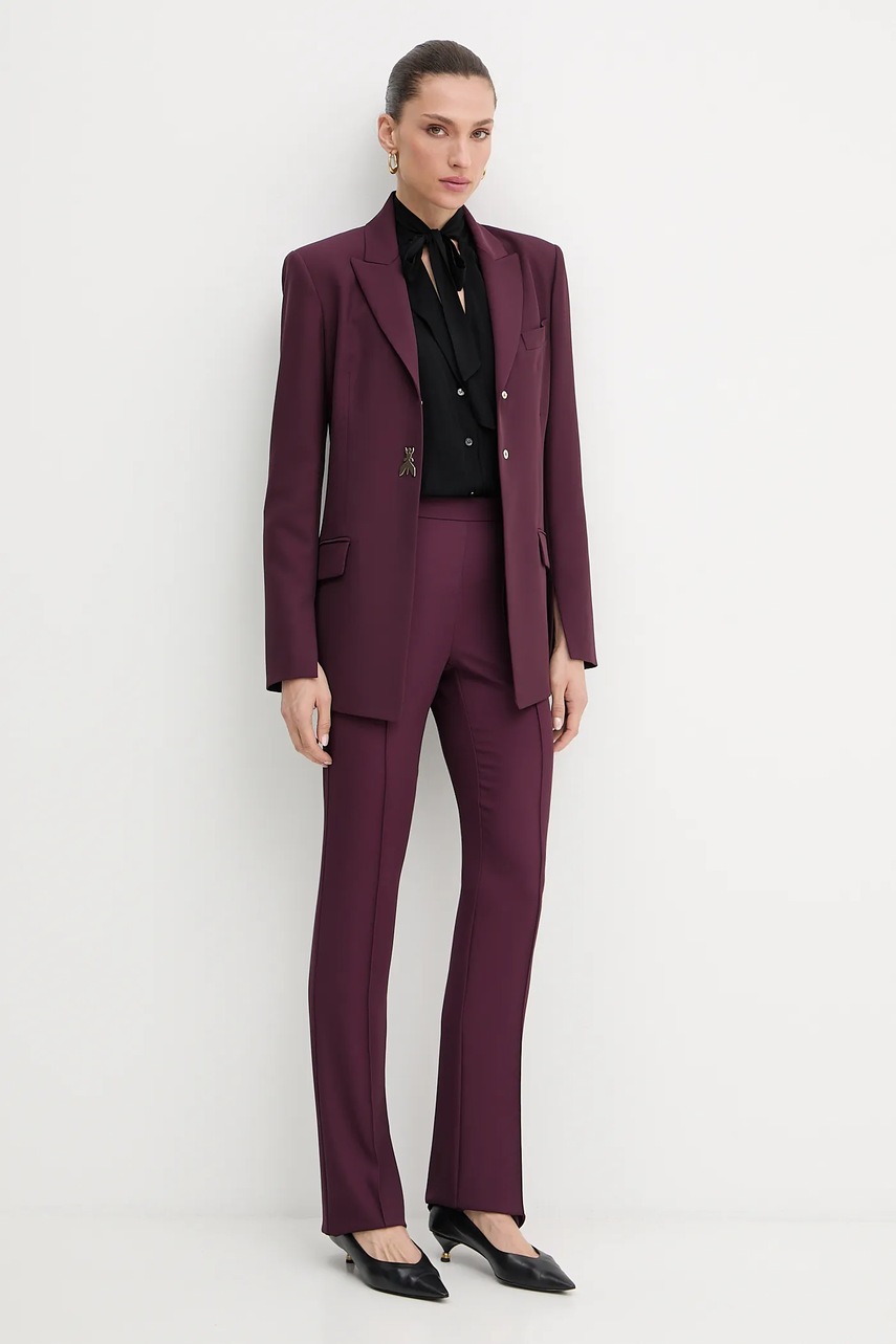 Пиджак Patrizia Pepe цвет бордовый однобортный однотонный 8S0549 A454