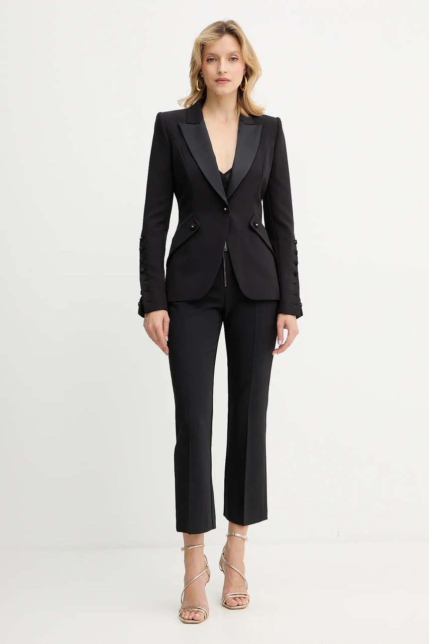 Пиджак Elisabetta Franchi цвет чёрный однобортный однотонный GI15456E2