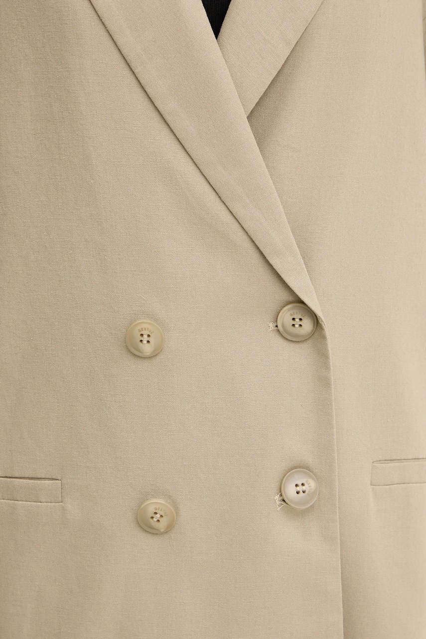 Blazer με μείγμα λινών Gestuz χρώμα: πράσινο, 10910285 φωτογραφία