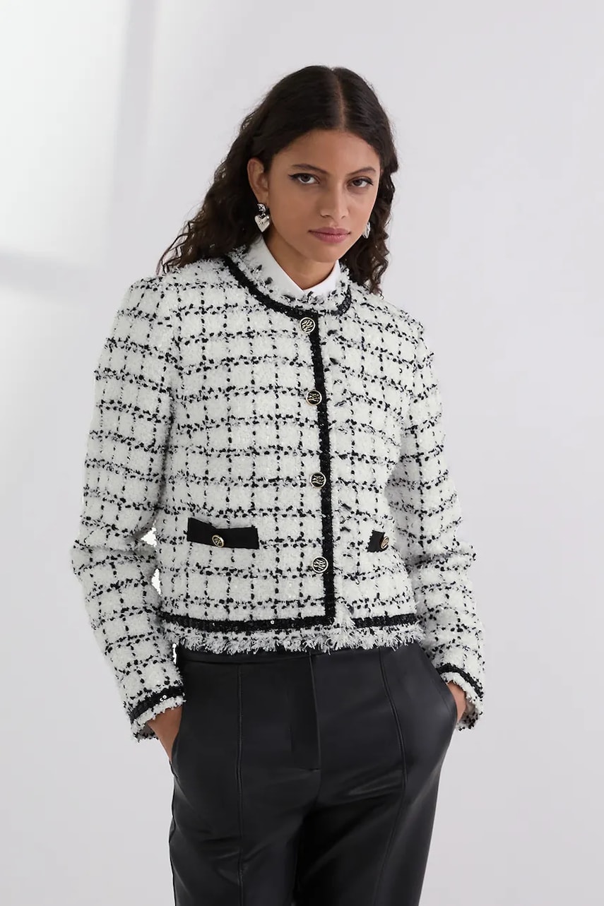 Karl Lagerfeld sacou culoarea alb, un singur rand de nasturi, A3W14038