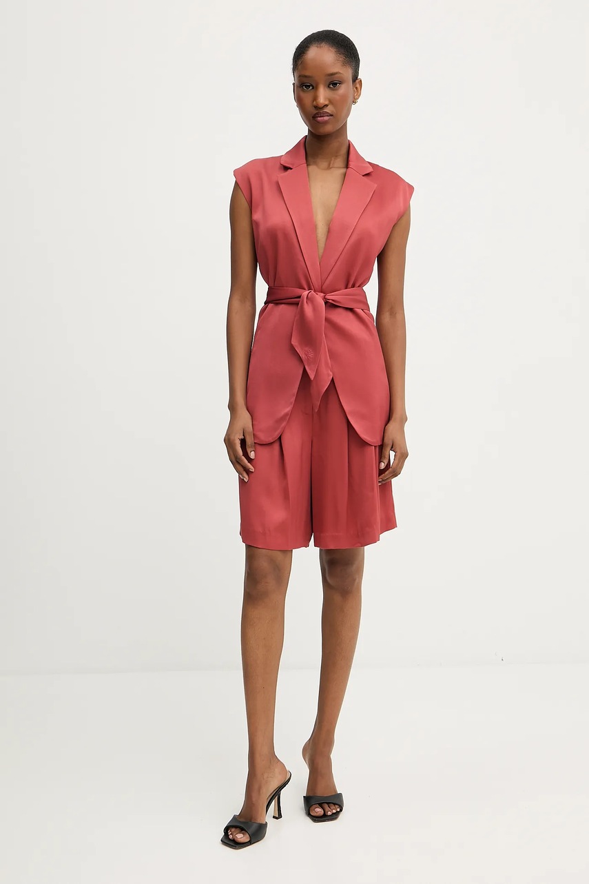 Безрукавка Karl Lagerfeld цвет красный однобортная A3W14043